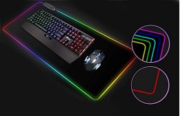 Herná podložka pod myš a klávesnicu s RGB podsvietením – 80 x 30 cm