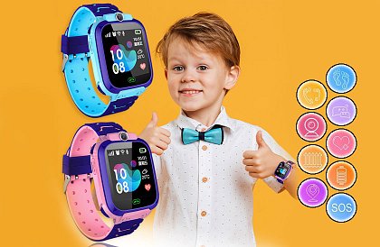 Detské chytré hodinky s kamerou a GPS lokátorom