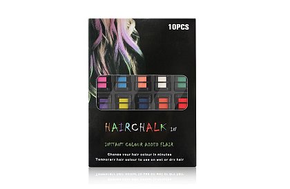 Hrebene s umývateľnými farebnými kriedami na vlasy – 10 farieb