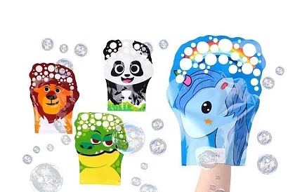 Zábavné rukavice s bublifukom – 4 kusy