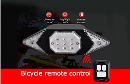 Zadné svetlo na bicykel so smerovým svetlom