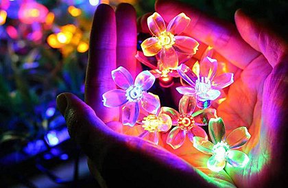 Dekoratívna vonkajšia solárna reťaz so 40 LED – Lights Flowers