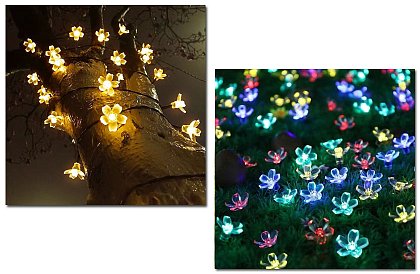 Dekoratívna vonkajšia solárna reťaz so 40 LED – Lights Flowers