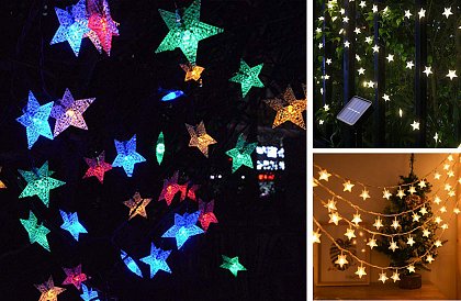 Dekoratívna vonkajšia solárna reťaz so 40 LED – Lights Star