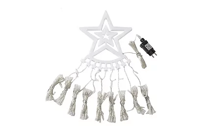 Vianočná LED svetelná reťaz - vodopád s hviezdou