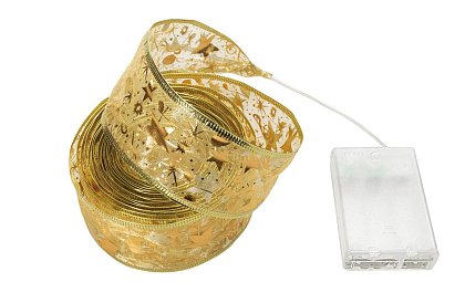 Vianočná svietiaca LED stuha - Ribbon Gold – 5 metrov