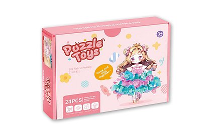 Kreatívna súprava na tvorbu z pestrofarebných látok - Puzzle Toys