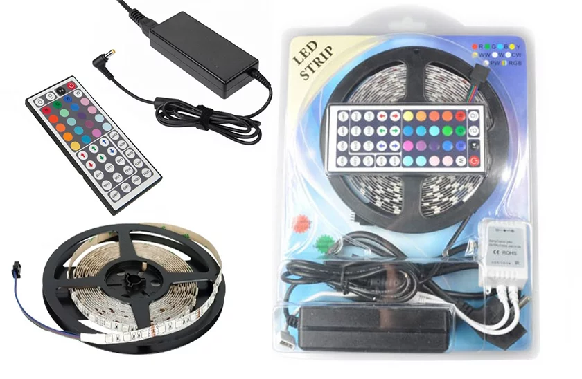 Lumenmax 5050 - RGB LED pásik - 5 metrov. Kompletná sada.