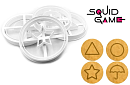 Squid Game – Sada vykrajovátok na sušienky 4 ks + krabička
