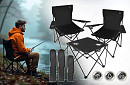 Kempingová súprava – rybársky stôl + dve stoličky