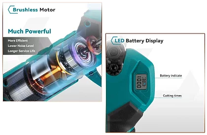 AKU záhradné nožnice HAYAMI HA 1040 + 2 batérie