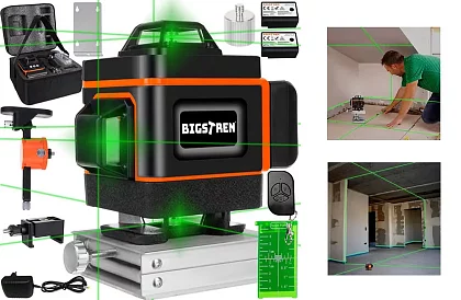 4D Laserová vodováha 360° – 16 línií – nivelačný laser