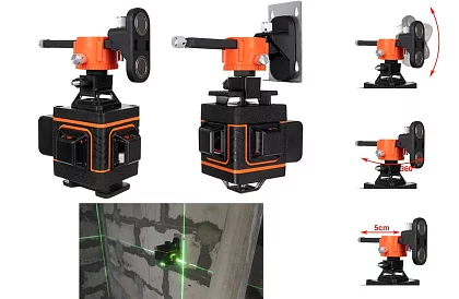 4D Laserová vodováha 360° – 16 línií – nivelačný laser