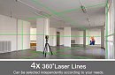 4D Laserová vodováha 360° – 16 línií – nivelačný laser