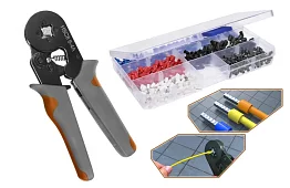 Krimpovacie kliešte na dutinky 0,25 -10 mm2 + 500 ks dutiniek