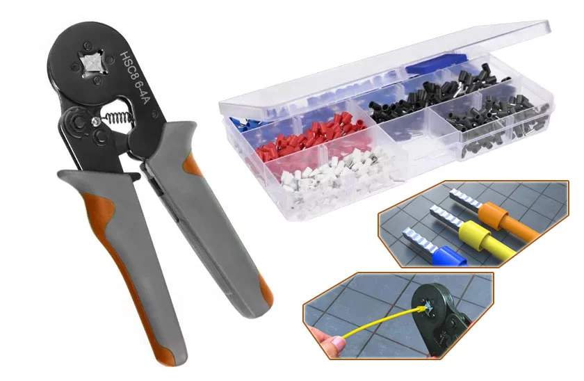 Krimpovacie kliešte na dutinky 0,25 -10 mm2 + 500 ks dutiniek