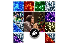 Vianočné osvetlenie 100 LED - Reťaze v 10 farbách s dĺžkou 10 metrov.