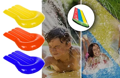 Trojitá vodná šmykľavka s fontánou + 3 člny