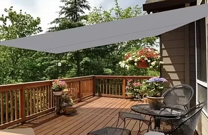 Tieniaca slnečná plachta 3,6 x 3,6 m – Sivá
