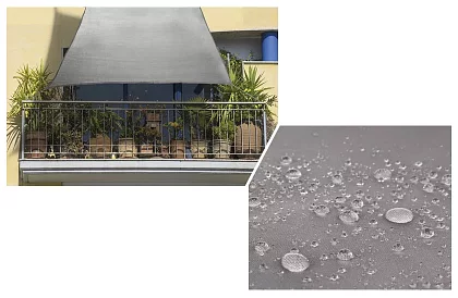 Tieniaca slnečná plachta 3,6 x 3,6 m – Sivá