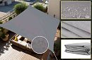 Tieniaca slnečná plachta 3,6 x 3,6 m – Sivá