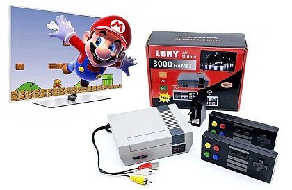 Herná retro konzola EONY s 3000 hrami a 2 bezdrôtovými ovládačmi
