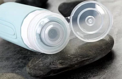 Cestovné fľaštičky do lietadla na kozmetiku – sada s taštičkou