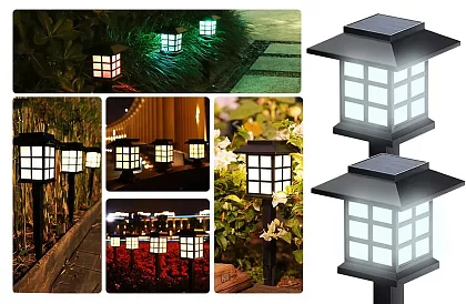 Solárne záhradné lampy – Lucerny - 6 kusov v sade