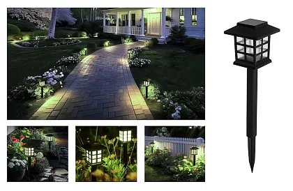 Solárne záhradné lampy – Lucerny - 6 kusov v sade