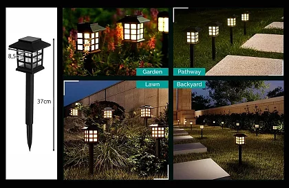 Solárne záhradné lampy – Lucerny - 6 kusov v sade