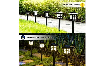 Solárne záhradné lampy – Lucerny - 6 kusov v sade