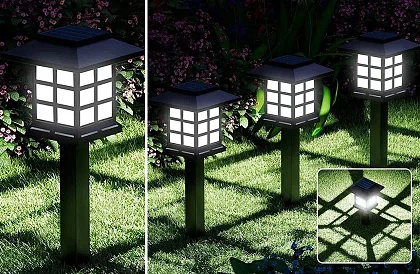 Solárne záhradné lampy – Lucerny - 6 kusov v sade