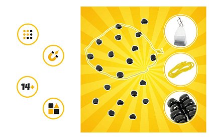 Magnetické kamene 40 ks – Zručnostná a logická hra plná napätia