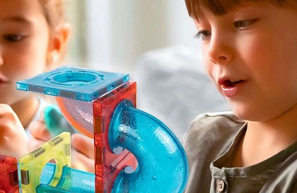 Vzdelávacia magnetická 3D stavebnica – 110 dielov