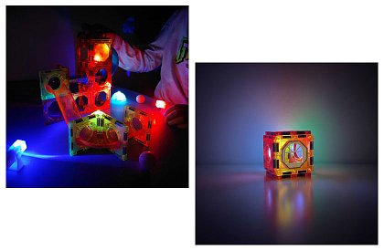 Vzdelávacia magnetická 3D stavebnica – 110 dielov