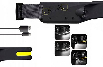 Univerzálna dobíjacia COB LED čelovka HeadLamp – 2 kusy