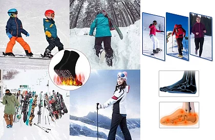 Samonahrievacie ponožky s turmalínom – 5 párov