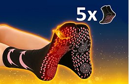 Samonahrievacie ponožky s turmalínom – 5 párov