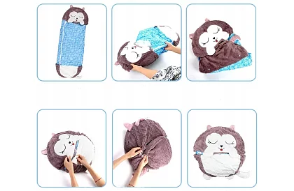 Spací vak pre deti 3v1 v dizajne zvieratiek