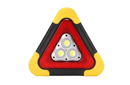 LED výstražný trojuholník so svietidlom, powerbankou a solárnym nabíjaním