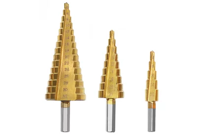 Sada kužeľových vrtákov na plech - 3ks