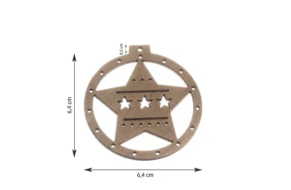 Drevené vianočné ozdoby – sada 10 kusov s povrázkom