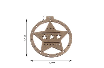 Drevené vianočné ozdoby – sada 10 kusov s povrázkom