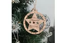 Drevené vianočné ozdoby – sada 10 kusov s povrázkom