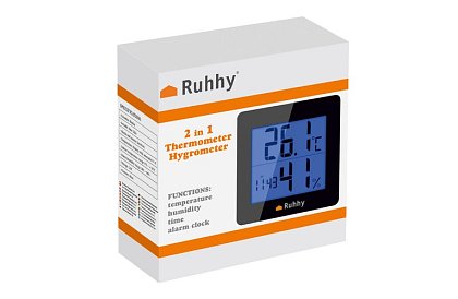 Digitálne hodiny s teplomerom a vlhkomerom