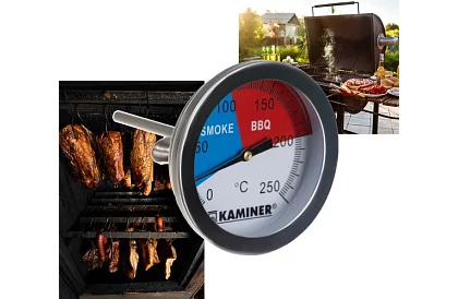 Teplomer na grilovanie a údenie