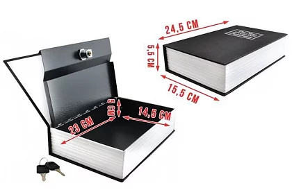 Trezor v tvare knihy - trezor ukrytý v knihe