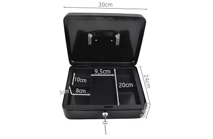 Veľká kovová pokladnička na peniaze