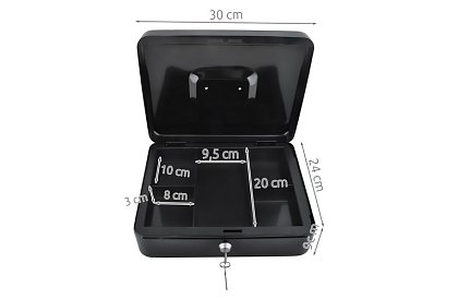 Veľká kovová pokladnička na peniaze