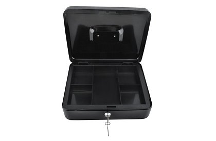 Veľká kovová pokladnička na peniaze